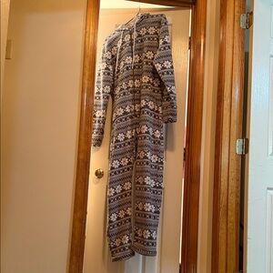 Cozy Sleepytimes Nordic Pattern Onesie large with feet out